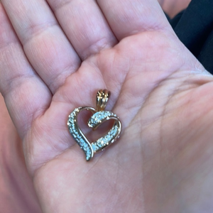 Gold plated‎ beautiful heart charm